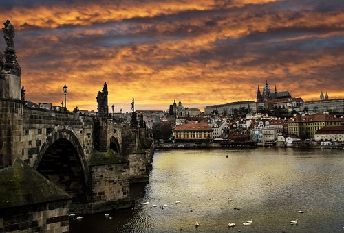 Vistas del puente de Praga